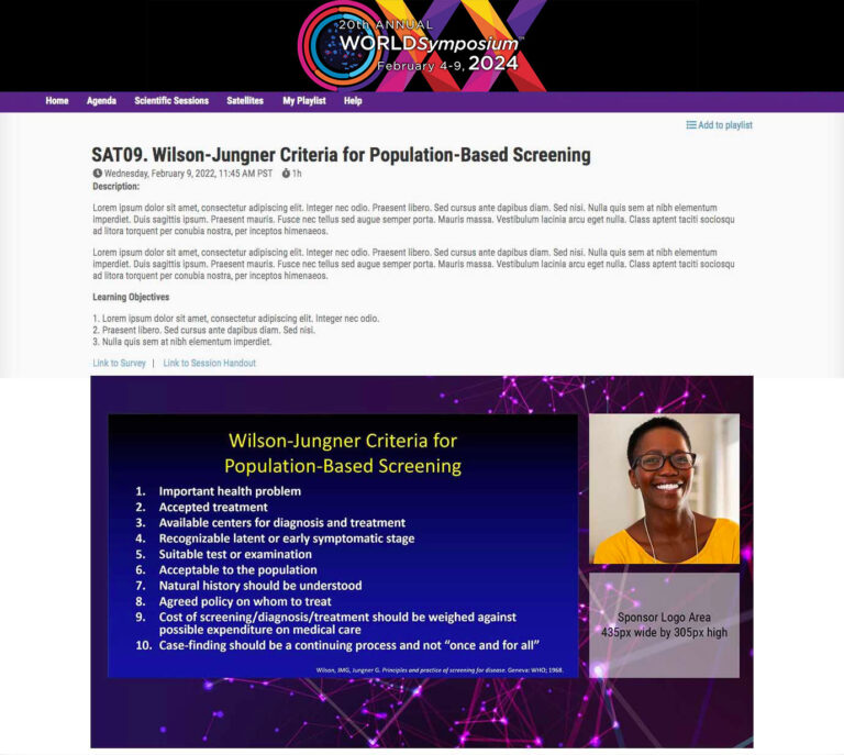 Satellite Symposia WORLDSymposium Sponsorship Site